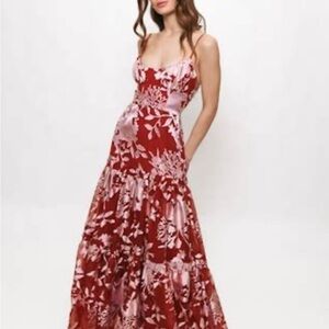 NWT Hutch Clay Chinoiserie Maxi Dress Sz Med